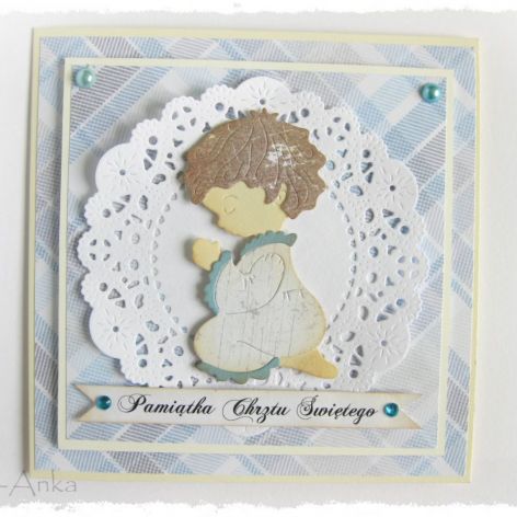 Kartka na Chrzest dla chłopca