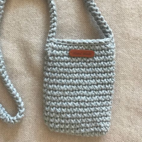 Mała torebka na ramię, etui na telefon,listonoszka j.szara. 