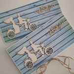 Kartka ślubna rustykalna boho para na rowerze - kartki