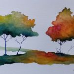 Drzewa 7-akwarela A4  - 