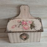 Romantyczne pudełko  z angielskimi różami - Ozdobny pojemnik do przechowywania skarbów
