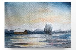 Pejzaż 1-akwarela formatu A5