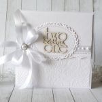 Ślubna elegancja - kartka w kopercie - na biało1c