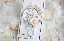 Kartka komunijna pamiątka "Rose 1" GOTOWA