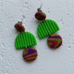 "Frida II" - kolczyki z gliny polimerowej. - lekkie