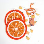 Łapki kuchenne Przekrojona Pomarańcza kpl. 2 szt - opakowanie łapek