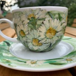 Porcelanowa filiżanka ze spodkiem Letnie kwiaty 2