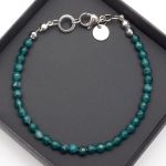 BRANSOLETKA JADEIT STAL SZLACHETNA js513 - 