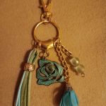 Złoto turkusowa zawieszka do torebki - Złoto turkusowa zawieszka do torebki