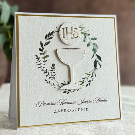 Ręcznie robione zaproszenia komunijne, 3A