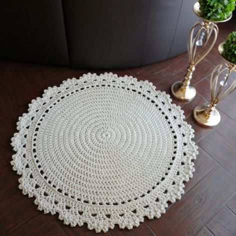 Okrągły dywan ze sznurka bawełnianego 100cm 