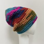 Gruba czapka beanie smerf kolorowa szydełkowa 14 - czapka beanie