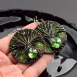 "Magic Forest" leśne kolczyki z kryształami  - kolczyki drzewa z kryształami