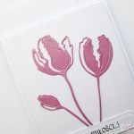 Kartka NA ŚLUB - ciemnoróżowe kwiaty - Kartka na ślub - ciemnoróżowe kwiaty