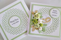 Kartka MŁODEJ PARZE w zieleni