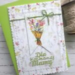 Kartka na Dzień Matki z bukietem polnych kwiatów - Kartka z kopertą