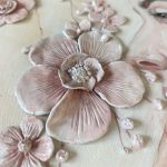 „Kobieta w kwiatach 2 ” - Obraz strukturalny - 40 × 40 cm - kobieta w kwiatach