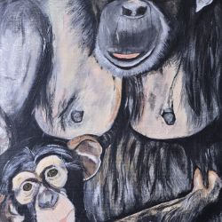 Obraz akrylowy na płótnie pt Trzymam się mamy,  60x40x1cm 
