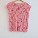 Bluzka w kolorze różowym - Na drutach