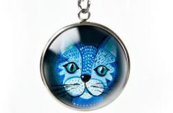 BLUE CAT naszyjnik z ilustracją