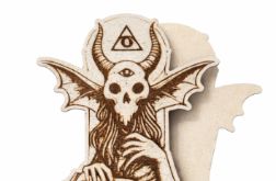 Drewniana zakładka do książki - Demon