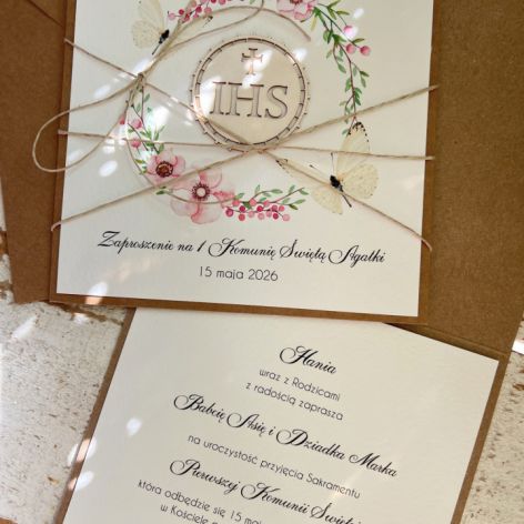 Zaproszenia komunijne z personalizacją 322