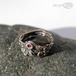 Kwiatowy IX - srebrny pierścionek z cyrkoniami