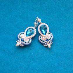 Kolczyki Ecru & Blue