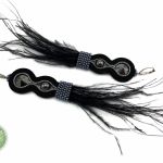 Oryginalne długie kolczyki sutasz/soutache  - Długie kolczyki
