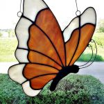 Zaczarowany motyl zawieszka Tiffany - Motyl na zamówienie w kolorze bursztynu