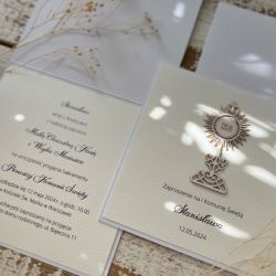 Zaproszenia komunijne z personalizacją, na komunię 3