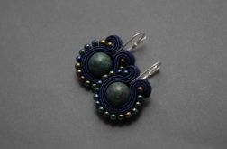 kolorowe kolczyki sutasz z chryzokolą