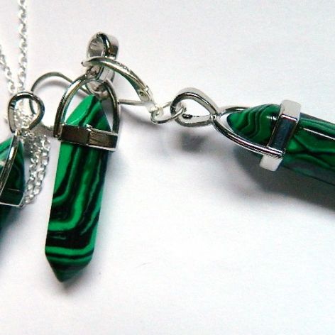 Zielony malachit, elegancka biżuteria, zestaw