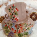 Wiosenny komplet ręcznie malowany kwiaty łąka - ręcznie malowane