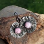 Szklanookie w bladym różu - metalowe