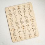 Układanka alfabet - polskie znaki - puzzle drewniane, drewno, montessori