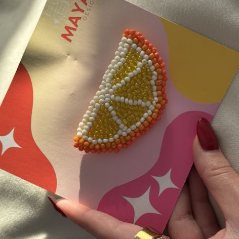 Broszka "Pomarańczka"