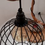 Lampa z drewna, recykling - 