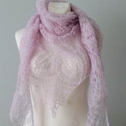 Chusta mgiełka w kolorze lila