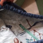 Granatowa duża torba z kominem - 