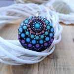 Wisiorek - Purple Dream - Dot Painting - 4