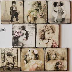 Obrazki retro decoupage