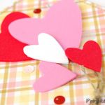 Różowo-czerwony bukiet serc - Piankowe serca