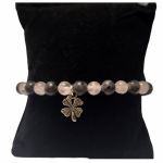 Bransoletka z labradorytu i różowego kwarcu - bransoletka labradoryt i różowy kwarc