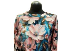 Bluzka damska malowane kwiaty S/M wyprzedaż