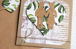 kartka ślubna :: ludziki :: monstera