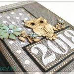 Kalendarz na 2018 rok z SOWĄ - kalendarz, sowa, z sową, kwiaty, szary, każdy dzień osobno, a5