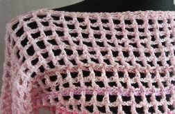 Siatkowa bluzka - różowe paski