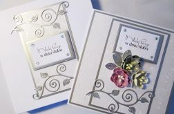 Kartka MŁODEJ PARZE srebrzysta