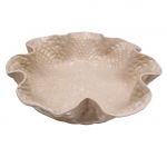 Ręcznie Robiona Beżowa Miska Ceramiczna – Unikalna Dekoracja 29 cm - 